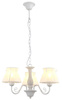 Lampa wisząca biała abażur z organzy 340W E27 Zefir Candellux 33-73792