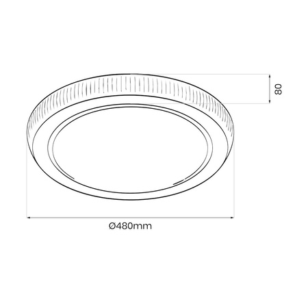 Plafon LUGO 36W Ø480
