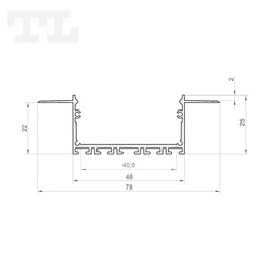 LED GK23-7 Profil 3000 mm czarny lakierowany (nr kat 9623717)