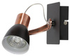 Lampa ścienna kinkiet 1X50W GU10 czarno-miedziana Markus 91-35554