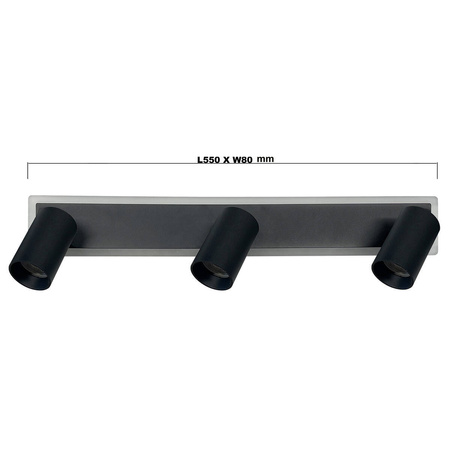 Light prestige Parma 3 spot czarny LP-0612/3WS BK