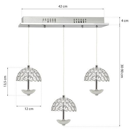 LAMPA WISZĄCA VENUS 3x5W LED
