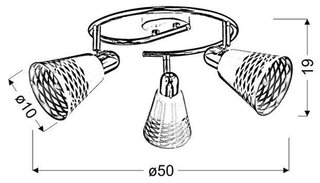 Lampa sufitowa spirala chrom/biała 3x40W E14 Discovery 98-62185