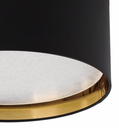 Lampa sufitowa plafon 45cm czarno złoty 4xE27 okrągły