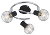 Lampa sufitowa spirala 3X40W E14 czarny/chrom OSLO 98-61867