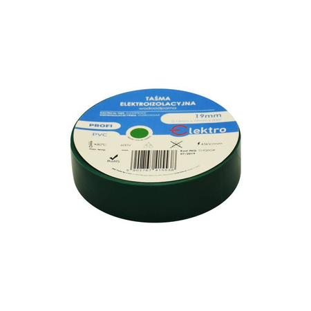 Taśma izolacyjna 19x20m zielona