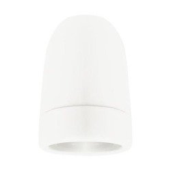 Ceramiczna oprawka dekoracyjna dla żarówki E27 biała
