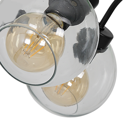 Szklana Lampa sufitowa SOFIA CLEAR 5xE27