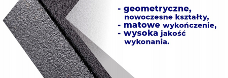 Oprawa hermetyczna stała IP44 czarna kwadrat