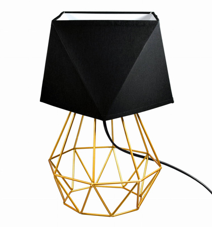 Lampka nocna Diament LOFT  złota Premium