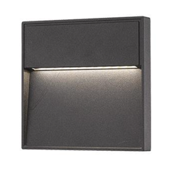 Kinkiet Oprawa elewacyjna Led 4W kwadratowa 4000K ciemny szary