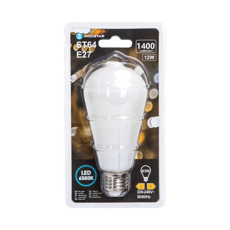 Żarówka Filamentowa mleczna LED ST64 E27 12W zimna