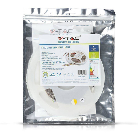 Wysokowydajna Taśma LED 2835 SMD 1700lm 6000K 18W/m IP20 5M