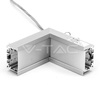 Łącznik L Opraw V-TAC 10W Linear Wewnętrzny Srebrny VT-7-41LN 4000K 1000lm 5 Lat Gwarancji