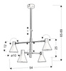 Lampa sufitowa czarno-złota mat regulowana 4x40W Less Candellux 34-72689