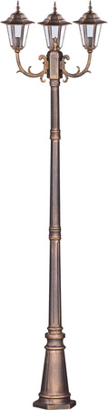 Lampa ogrodowa stojąca K-7009A2/3 CZARNY/ZŁOTY z serii STANDARD