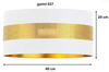 Abażur walec Oro Deluxe biało złoty 40cm E27