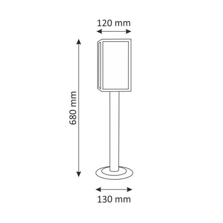 Lampa zewnętrzna MALMO 68cm stojąca grafit 1xE27