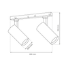 MAGNETIC TRACK 2x10W LED 4000K