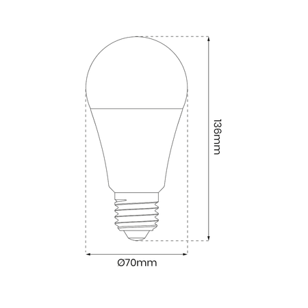 Żarówka LED Wi-FI A70 11W E27 Smart Tuya RGB+CCT+DIM