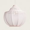 Lampa Wisząca z Metalu i Tkaniny Ayla pastelowy róż 45cm