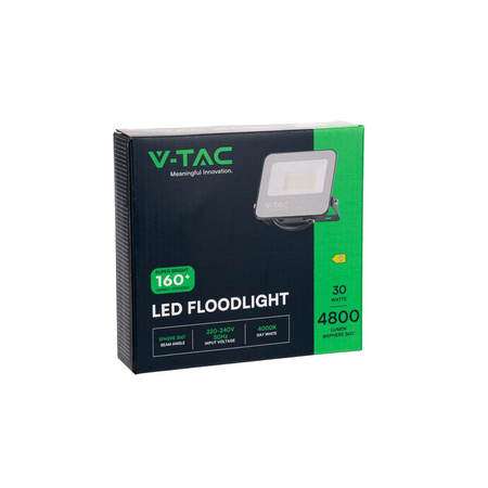 Projektor LED V-TAC 30W SAMSUNG CHIP Czarny 160Lm/W VT-44031 6500K 4800lm 5 Lat Gwarancji