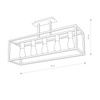 Nowodvorski Lampa sufitowa czarna metalowa CRATE