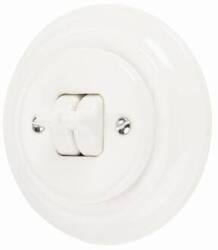 Włącznik podtynkowy ceramiczny podwójny biały