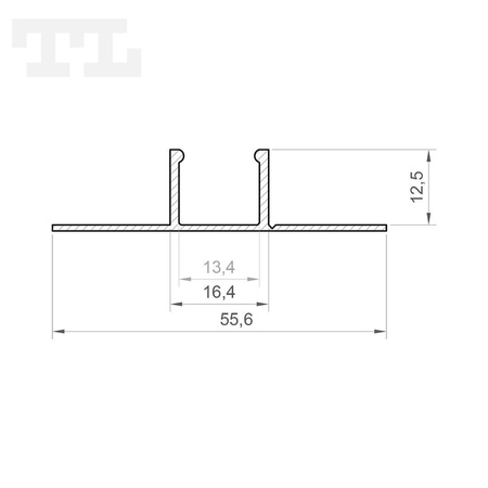 LED P17-2 Profil perforowany 2000 mm biały lakierowany do płytek i GK (nr kat 8617211)