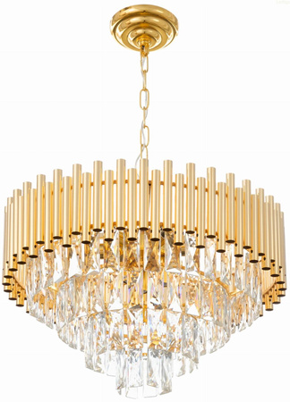 Lampa kryształowa wisząca luksusowa żyrandol Luxury WSC013 złota 9xE14 50cm