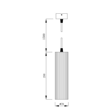  Lampa wisząca Tokio tuba 1xGU10 czarna