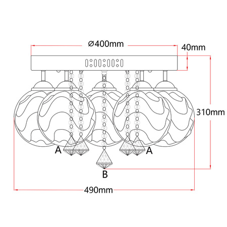 Light prestige Sada 5 plafon LP-119/5C