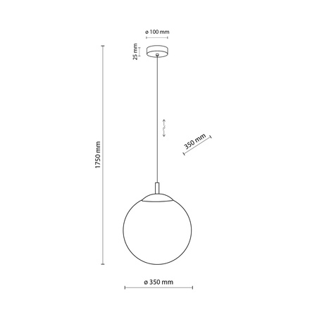 Lampa wisząca ESME White 1xE27 350