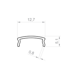 Osłonka C1 3000 mm mleczna (nr kat 760131)