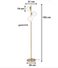 Lampa stojąca podłogowa GOLD białe kule  3xE27 MILANO