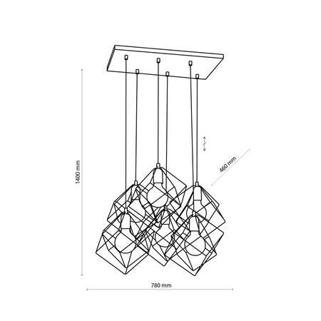 Lampa wisząca ALAMBRE 6xE27