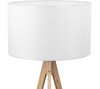 Lampa podłogowa drewniana Trójnóg biała Treviso