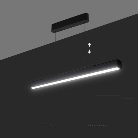Oprawa V-TAC LED Linear SAMSUNG CHIP 40W CCT Zwieszana 120cm Czarna VT-7-44 3000K+4000K+6400K 3400lm 5 Lat Gwarancji