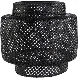 Klosz do lampy BOHO bambusowy czarny 38cm