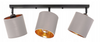 Lampa sufitowa reflektor 3xE27 listwa szaro złota 60cm