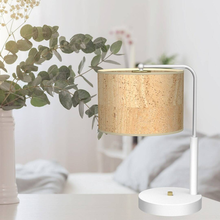 Lampa gabinetowa biurkowa CORK White/Cork 1xE27 z włącznikiem w podstawie