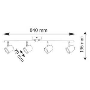Lampa ścienno-sufitowa ruchoma LED RAWI 4 Biała 3000K