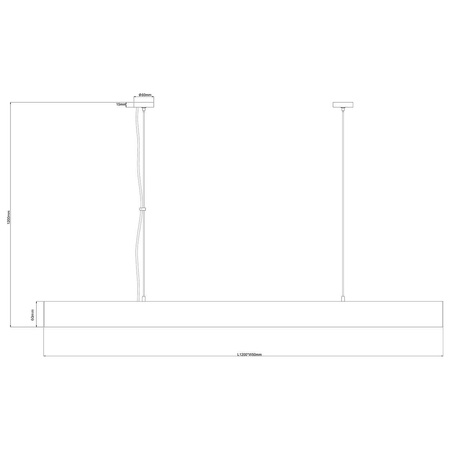Lampa wisząca Cali L LED CCT Tuya biała LP-1301/1P L WH Smart