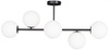 Lampa sufitowa Milano czarnaa 5xE14 mleczne kule EP1C19