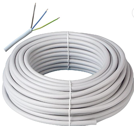 Przewód kabel H05VV-F OWY 3x1,5 biały 1m