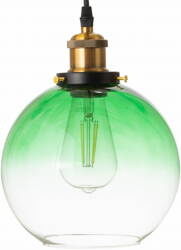 Lampa wisząca szklana kula ombre zielona