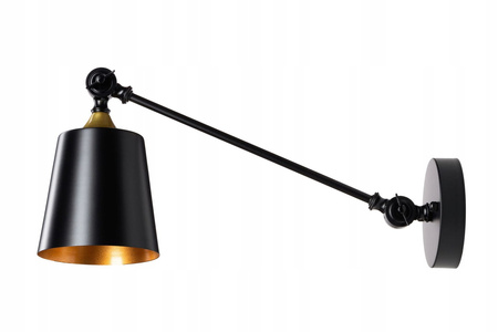 Kinkiet regulowany czarny metalowy LOFT