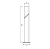 Słupek ogrodowy LAVEN 1xE27 grafitowy 80cm LOFT