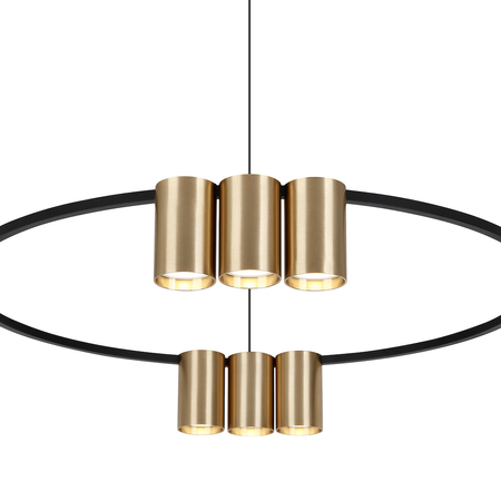 Lampa wisząca (koło) GENESIS BLACK GOLD 10xGU10
