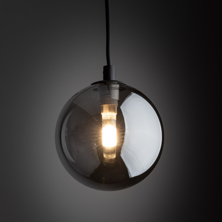 Tk Lighting TRACER BLACK GRAPHITE GLASS lampa wisząca  1xG9